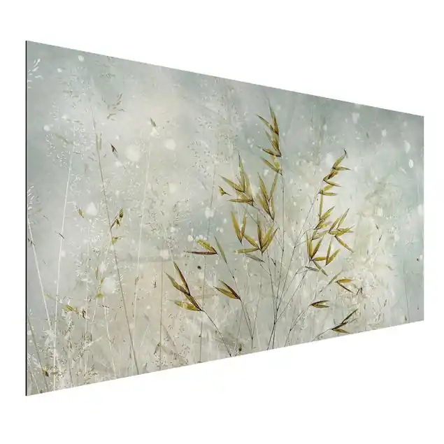 Zarte Zweige im Winternebel                               Alu-Dibond Outdoor Bild Highlight