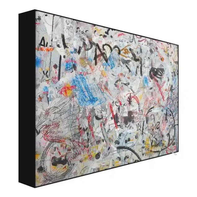 Grafische Street Art Kollage Akustik-Wechselbild Highlight