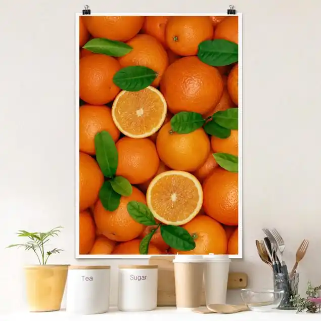 Saftige Orangen Poster - Hochformat Letzte Chance