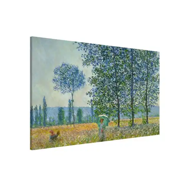 Claude Monet - Felder im Frühling Magnettafel - Querformat 3:2 Expressversand