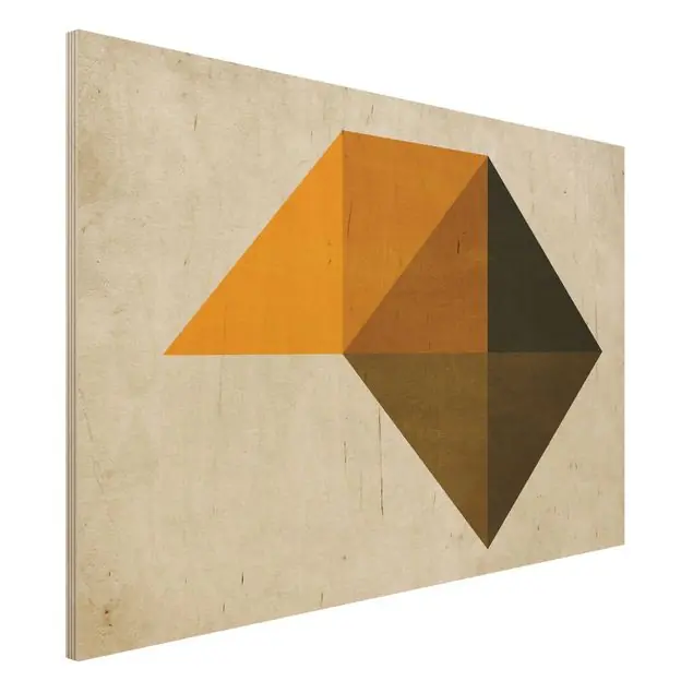 Geometrisches Trapez Holzbild Direktkauf