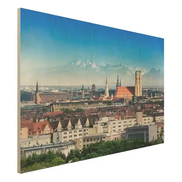 Mega-Angebot München Holzbild - Querformat 3:2