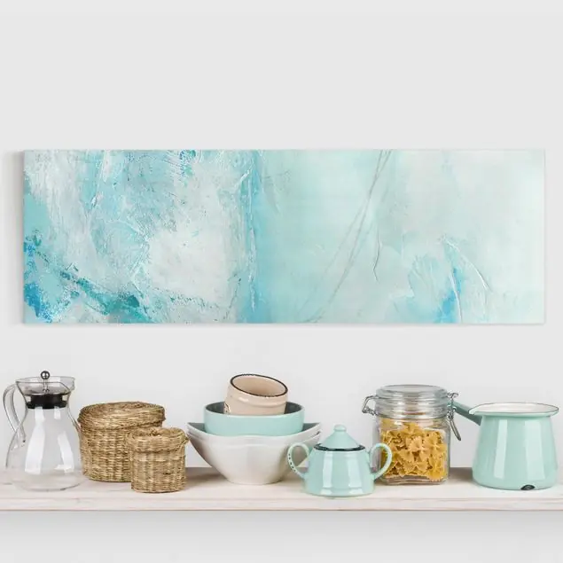 Abverkauf Eismeer II Leinwandbild • hergestellt in Deutschland • langlebiges Canvas mit Holzkeilrahmen • klassische Struktur