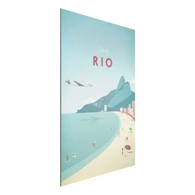 Reiseposter - Rio de Janeiro Alu-Dibond Outdoor Bild Garantierte Lieferung