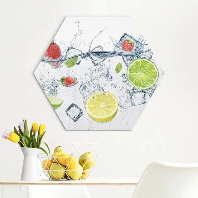Letzte Chance Frucht Cocktail Hexagon-Alu-Dibond Bild