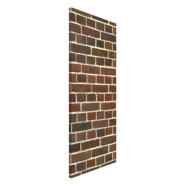 Abverkauf Rotbraune Backstein Mauer Magnettafel - Hochformat 1:2