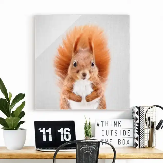Knallerangebot Eichhörnchen Elisabeth Glasbild