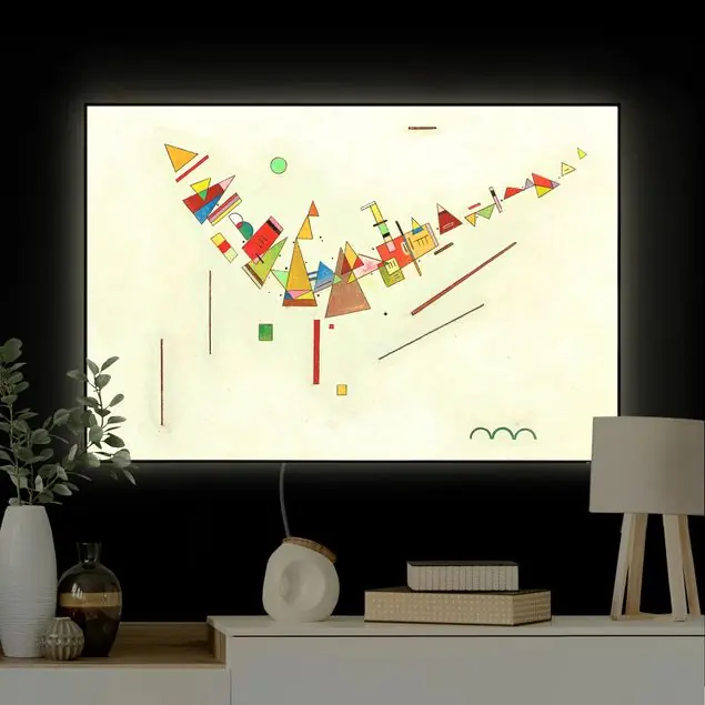 Wassily Kandinsky - Winkelschwung LED-Wechselbild Zertifiziert
