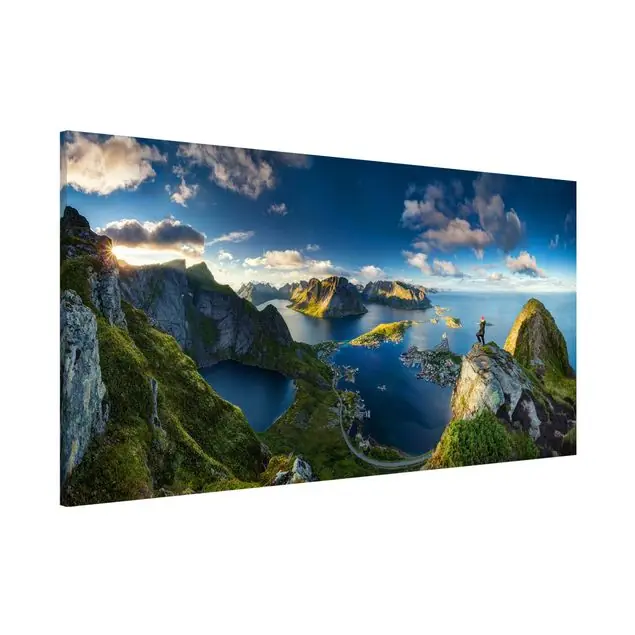 Fjordblick in Reinebringen Magnettafel - Querformat 2:1 Direkt Vom Hersteller