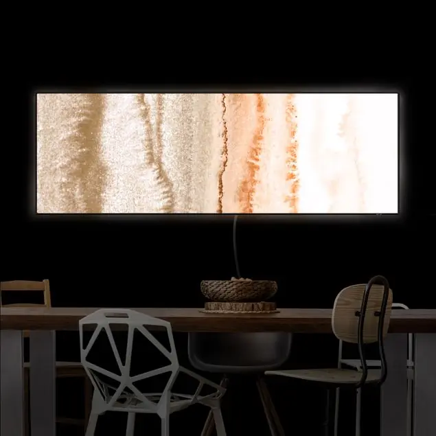 Must-Have Spiel der Farben Meeresrauschen in Sepia LED-Wechselbild