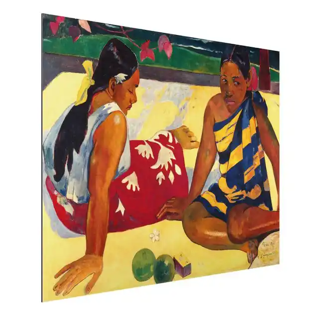 Geprüft Paul Gauguin - Frauen von Tahiti Alu-Dibond Outdoor Bild