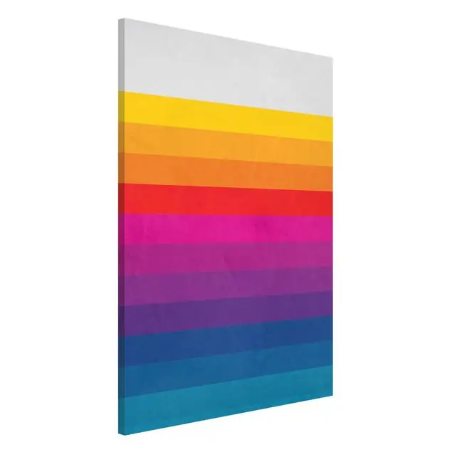 Sonderaktion Retro Regenbogen Streifen Magnettafel