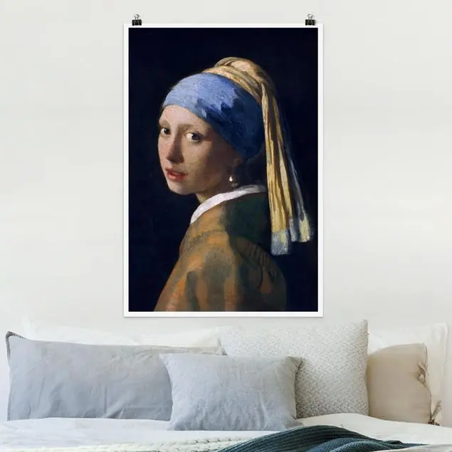 Sonderangebot Jan Vermeer van Delft - Das Mädchen mit dem Perlenohrgehänge Poster - Hochformat