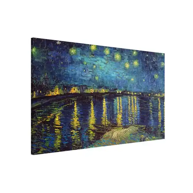 Vincent van Gogh - Sternennacht über der Rhône Magnettafel - Querformat 3:2 Neue Kollektion