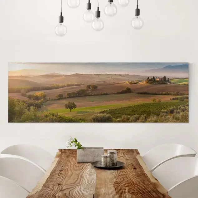Olivenhain in der Toskana Leinwandbild • hergestellt in Deutschland • langlebiges Canvas mit Holzkeilrahmen • klassische Struktur Versand Am Gleichen Tag