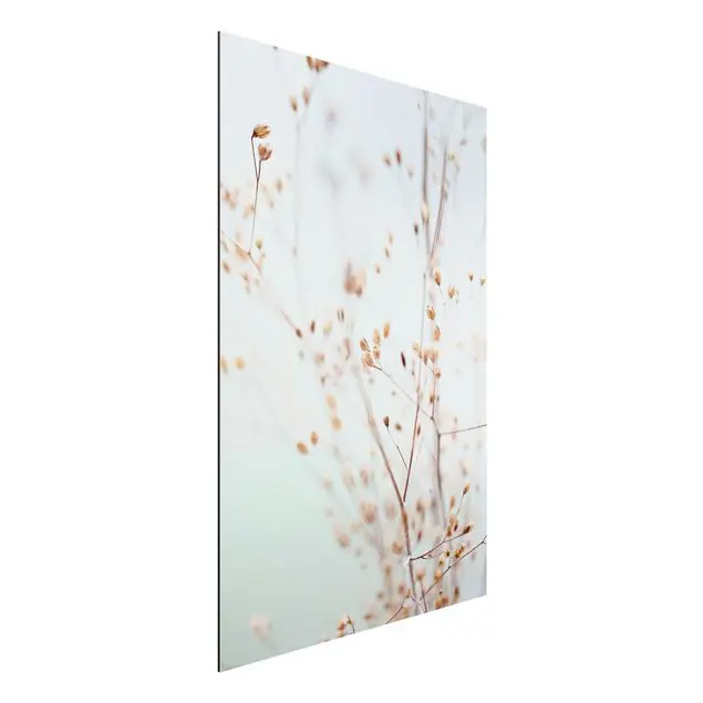 Kracherpreis Pastellknospen am Wildblumenzweig Alu-Dibond Outdoor Bild
