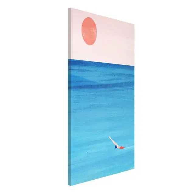 Abverkauf Schwimmer bei Sonnenuntergang Magnettafel