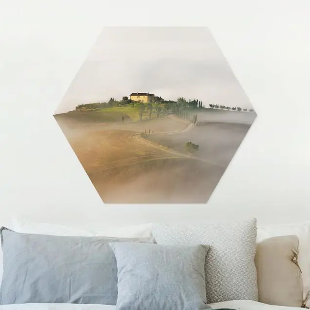Jetzt Kaufen Morgennebel in der Toskana Hexagon-Forexbild