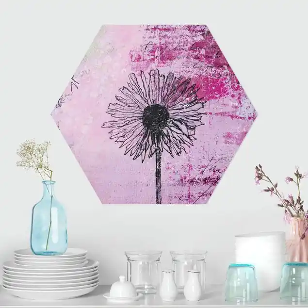 Writing You...!                               Hexagon-Alu-Dibond Bild Saisonangebot