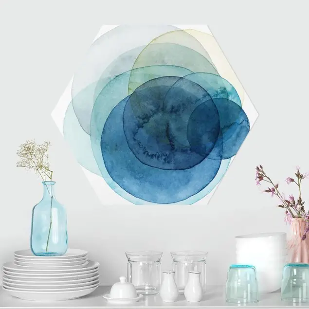 Rabatt Urknall - blau Hexagon-Forexbild