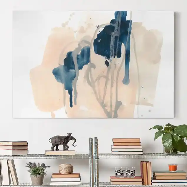 Sonderangebot Azurit III Leinwandbild • hergestellt in Deutschland • langlebiges Canvas mit Holzkeilrahmen • klassische Struktur