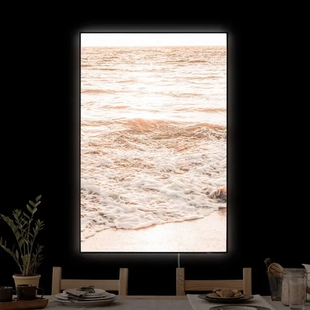 Kostenloser Rückversand Goldener Strand LED-Wechselbild
