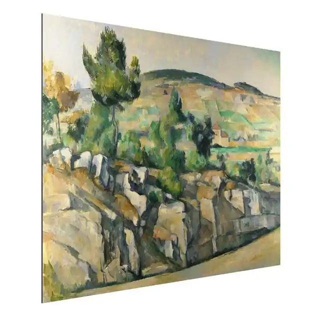 Preis Gesenkt Paul Cézanne - Hügelige Landschaft Alu-Dibond Outdoor Bild