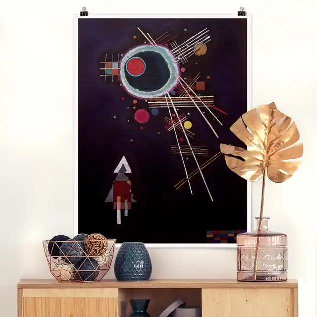 Top-Preis Wassily Kandinsky - Strahlenlinien Poster - Hochformat