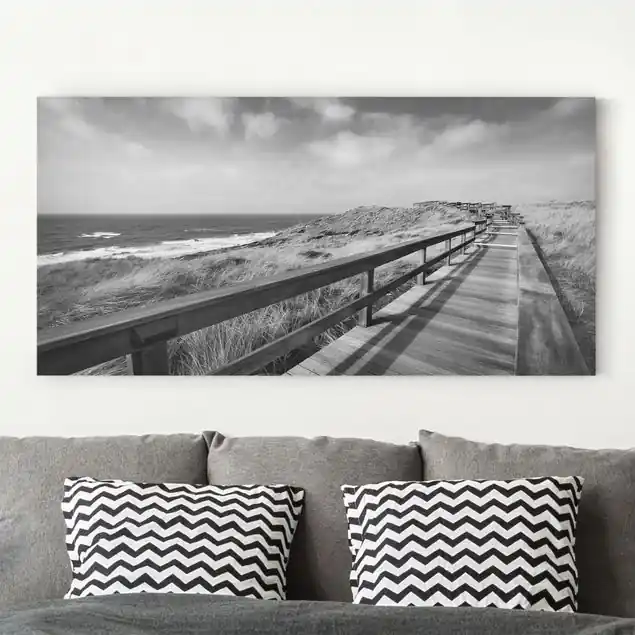 Bestpreis Nordseespaziergang II Leinwandbild • hergestellt in Deutschland • langlebiges Canvas mit Holzkeilrahmen • klassische Struktur