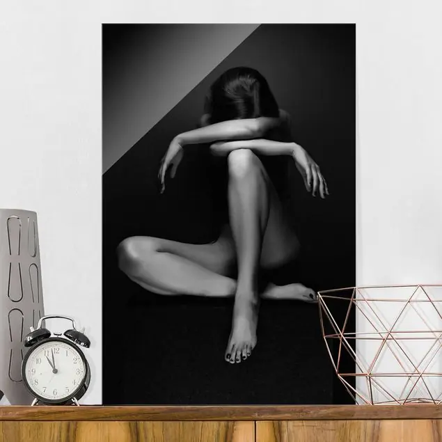 Verzweifelte Frau Glasbild - Hochformat Preiswert