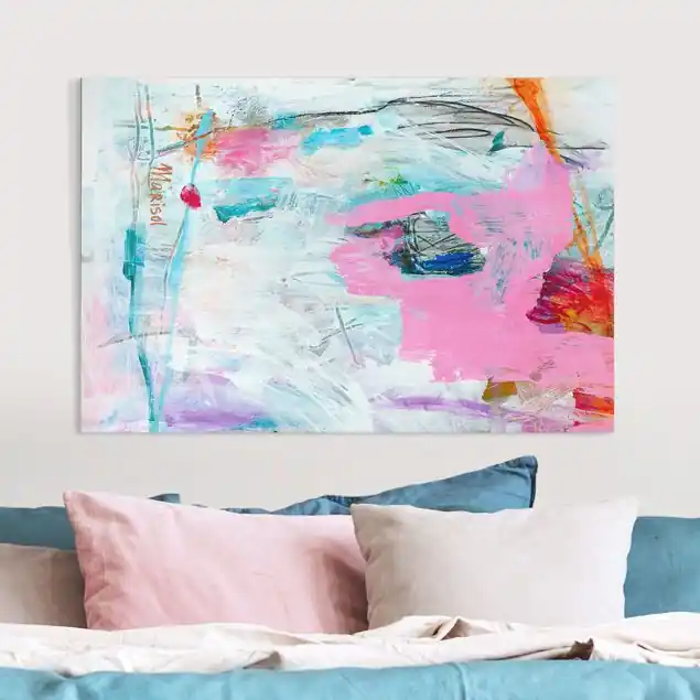 Marisol Evora - Liebe für Pink                               Leinwandbild • hergestellt in Deutschland • langlebiges Canvas mit Holzkeilrahmen • klassische Struktur Direkt Vom Hersteller
