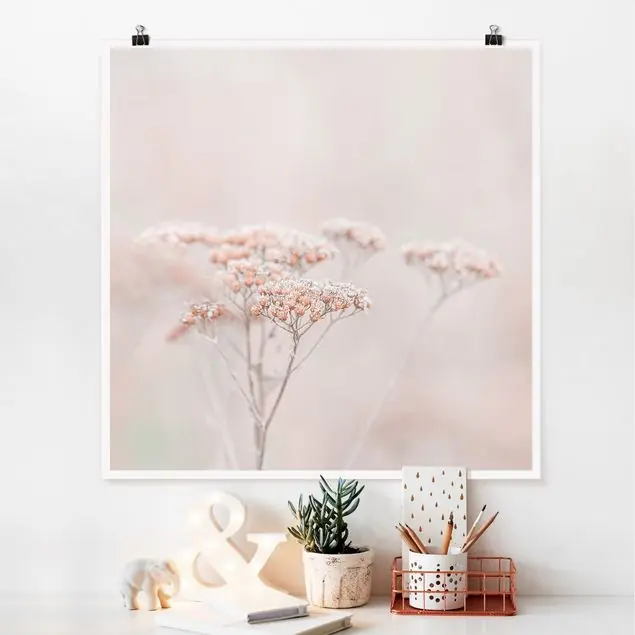 Zartrosane Wildblumen Poster Expressversand