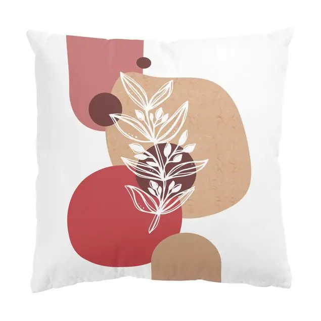 Kostenloser Rückversand Geometrische Formen - Blätter Pink Gold