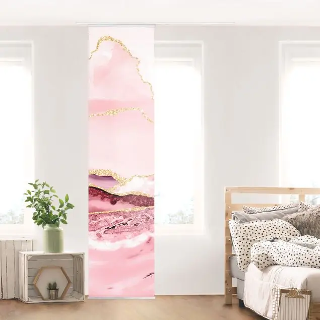 Abstrakte Berge Rosa mit Goldenen Linien Kracherpreis