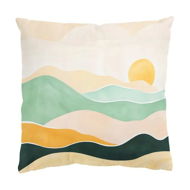 Nur Für Kurze Zeit Minimalistische Boho Landschaft Gelb Türkis