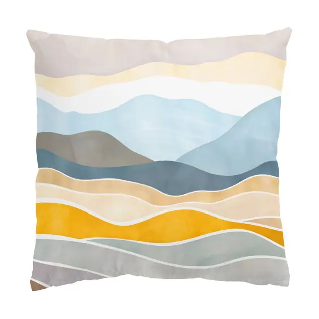 Minimalistische Boho Landschaft Gelb Pastellblau Direkt Vom Hersteller