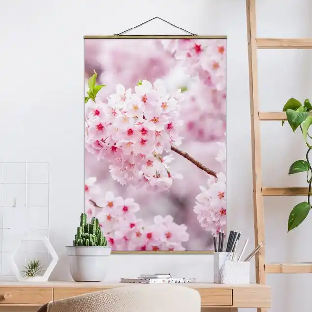 Neue Kollektion Japanische Kirschblüten Stoffbild