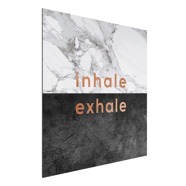 Inhale Exhale Kupfer und Marmor                               Alu-Dibond Bild Meistverkauft