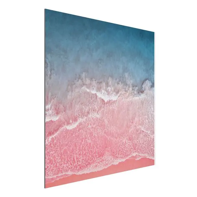 Markenware Ozean in Pink Alu-Dibond Bild