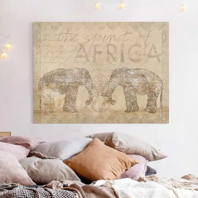 Vintage Collage - Spirit of Africa Leinwandbild – Canvas Must-Have