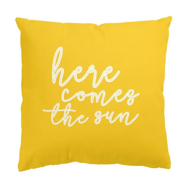 Sonnengelb - Here comes the sun Dekokissen – Canvas Highlight