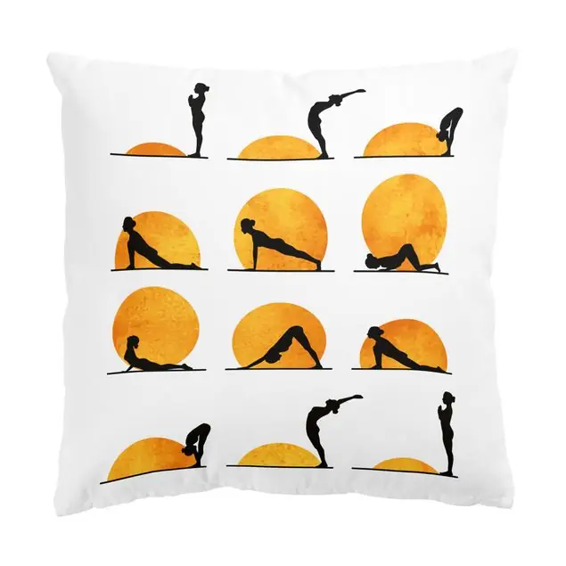 Online Kaufen Yoga - Der Sonnengruß                               Dekokissen – Canvas