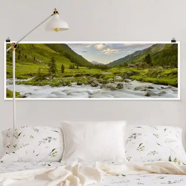 Alpenwiese Tirol Panorama Poster Bestpreis