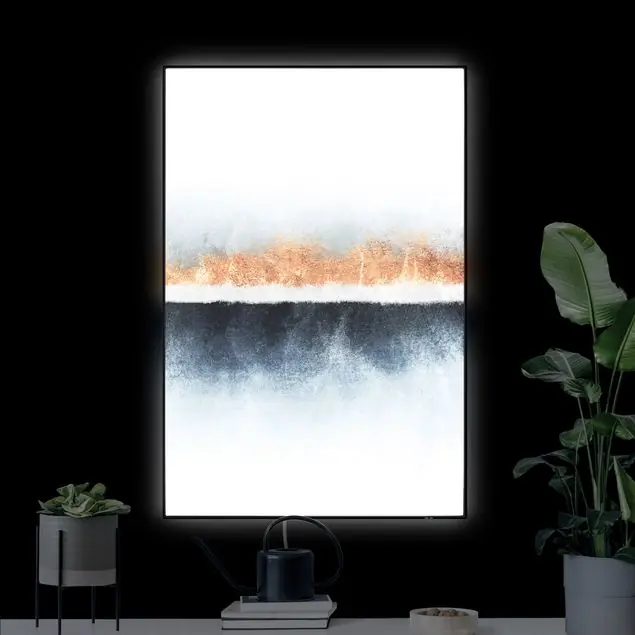Jetzt Kaufen Goldener Horizont Aquarell LED-Wechselbild