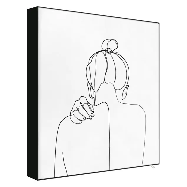 Line Art Frau Nacken Schwarz Weiß Wechselbild Bestpreis