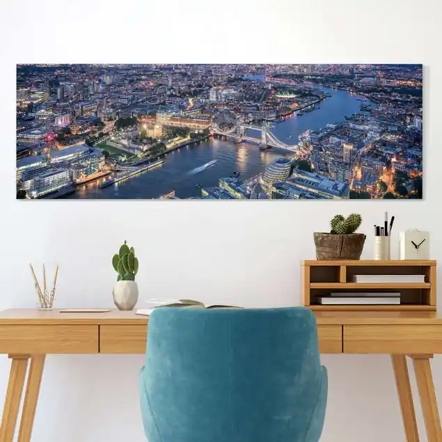 Schneller Versand Nachts in London Leinwandbild – Canvas