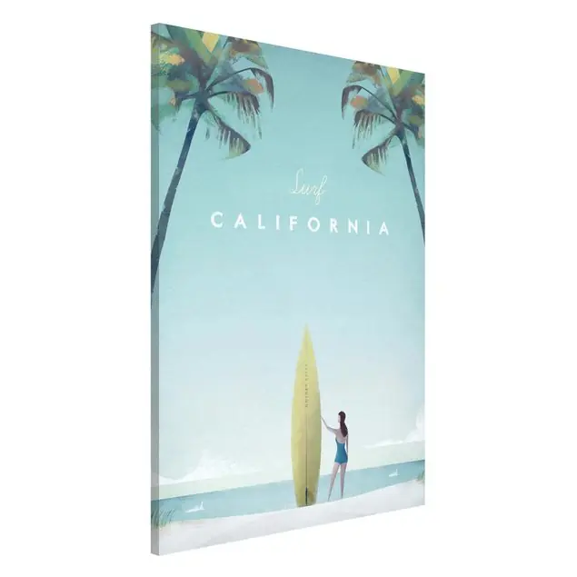Reiseposter - California Magnettafel - Hochformat 2:3 Günstig