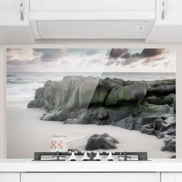 Aktuell Felsen am Strand                               Spritzschutz
