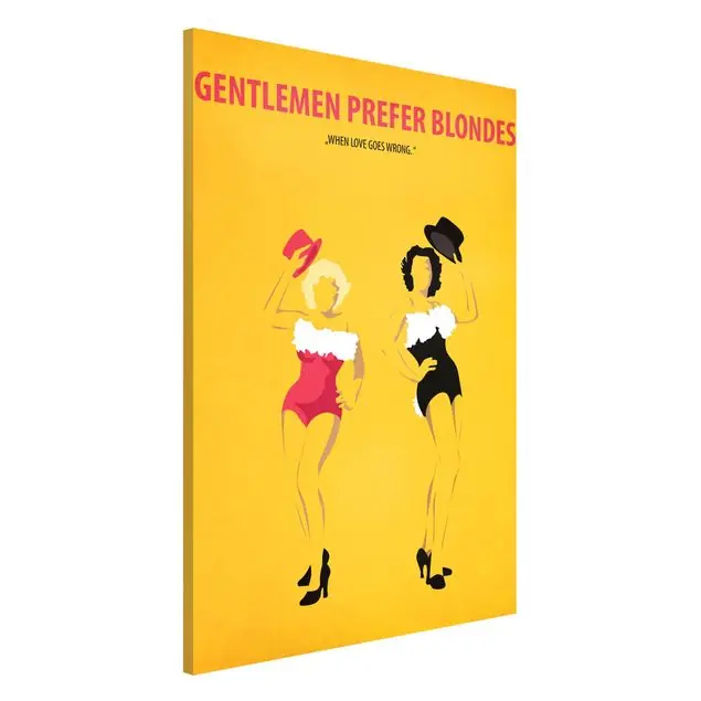 Filmposter Gentlemen prefer blondes Magnettafel - Hochformat 2:3 Rabatt
