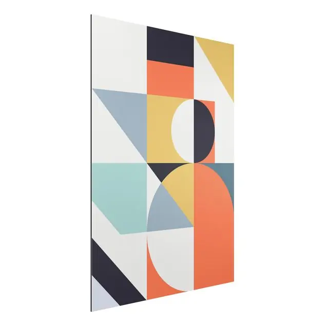 Bestseller Geometrische Formen in Bunt II Alu-Dibond Bild